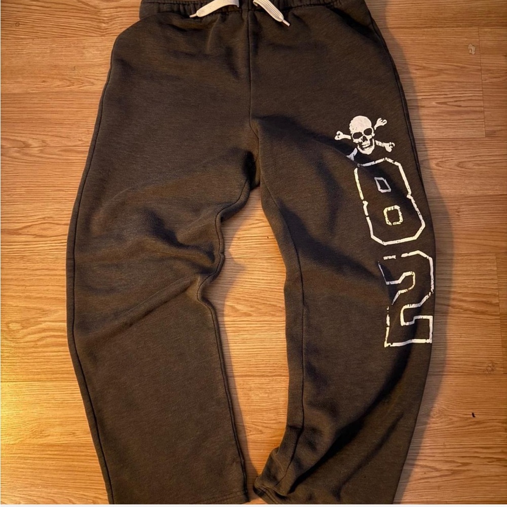 Old Navy Black Joggers with Skull and Number Design
